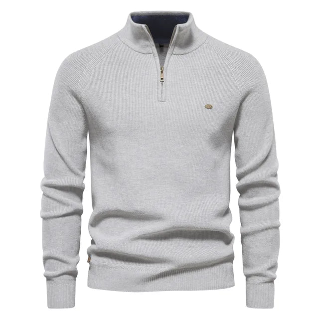 Gebreide Heren Zip-up Trui – Vijf Kleuren