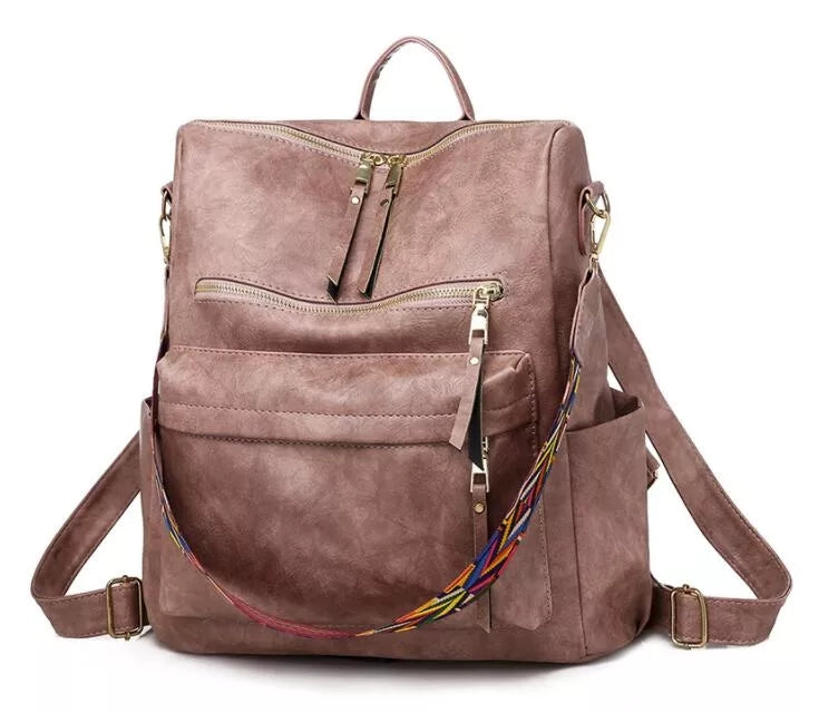 Dames Rugzak – Bruin, Zwart, Grijs of Roze