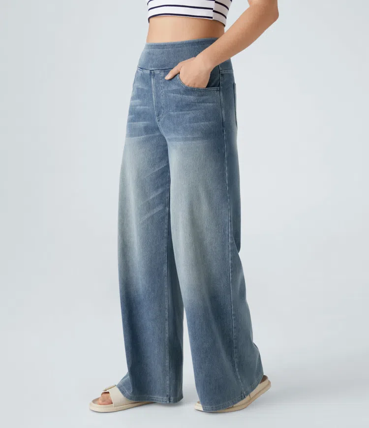 Dames Jeans met Hoge Taille – Vijf Denimtinten