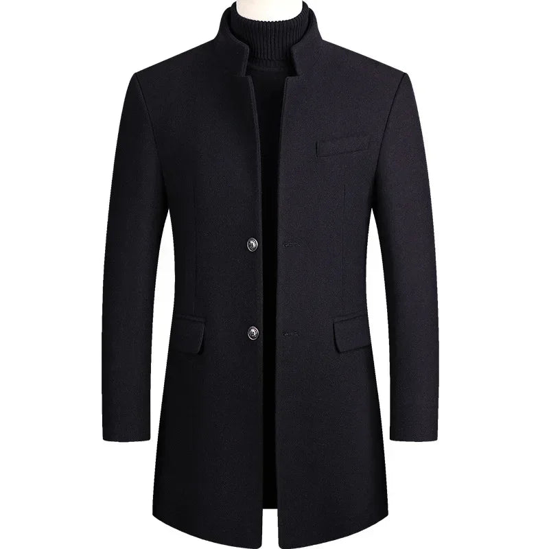 Heren Trenchcoat – Zwart, Grijs, Rood of Donkerblauw