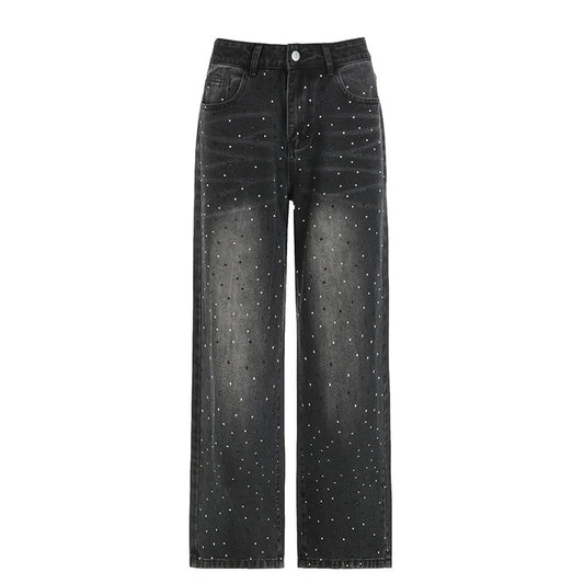 Zwarte Spijkerbroek met Glitter