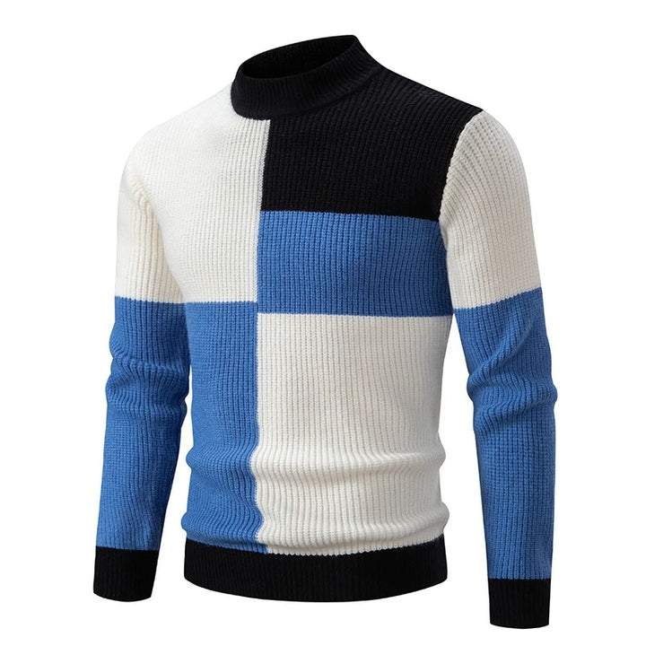 Heren Colorblock Sweater in Meerdere Kleurcombinaties