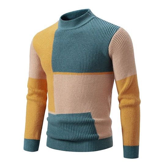 Heren Colorblock Sweater in Meerdere Kleurcombinaties