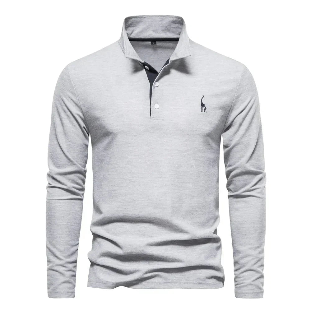 Heren Polo met Lange Mouwen – Zeven Kleuren