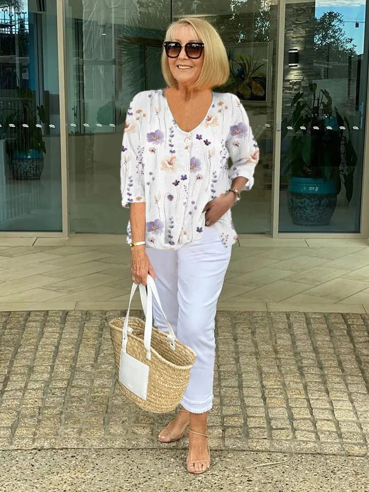 Damesblouse met Driekwart Mouw