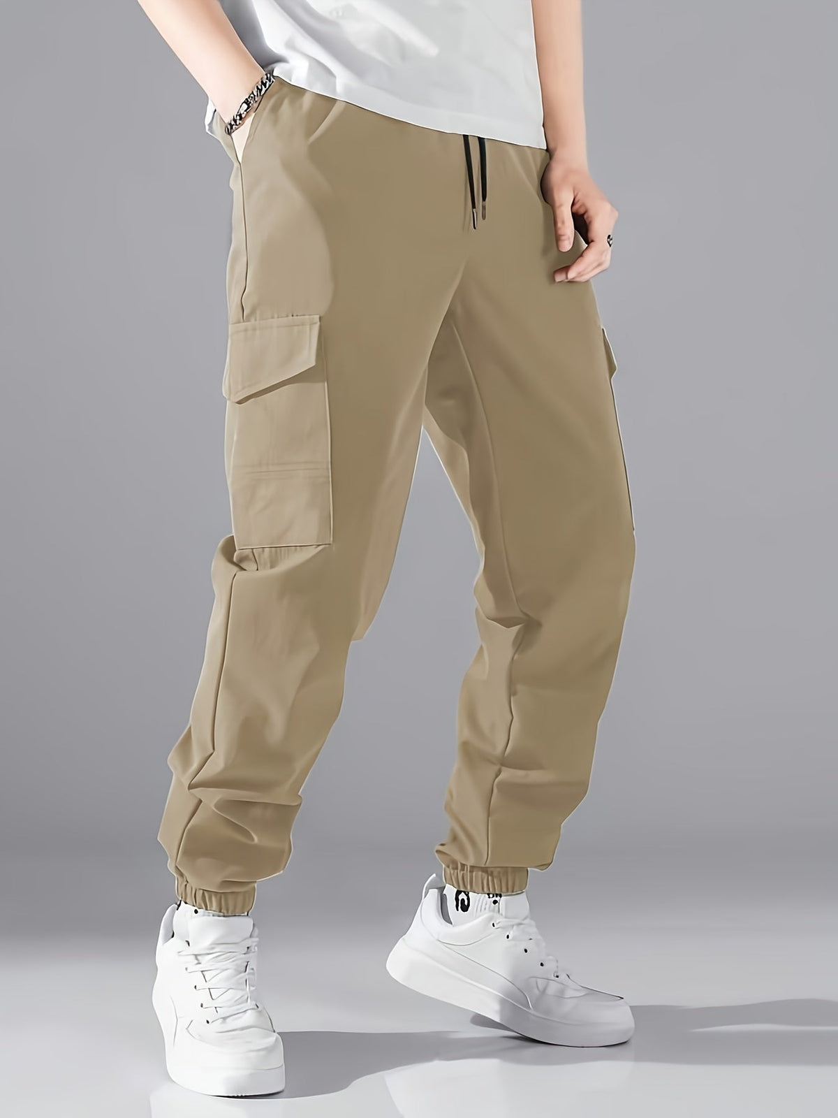 Heren Cargobroek – Zwart, Khaki, Blauw, Donkergrijs of Bruin