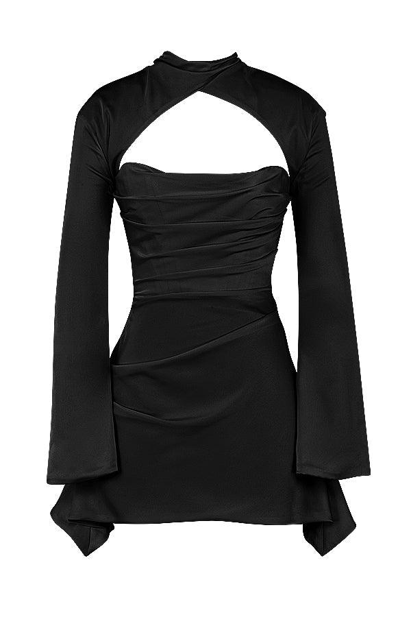 Gedrapeerde Korsetjurk – Zwart, Roze of Wit