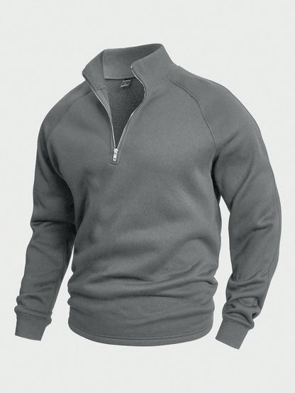 Heren Zip-up met Halve Rits – Vier Kleuren