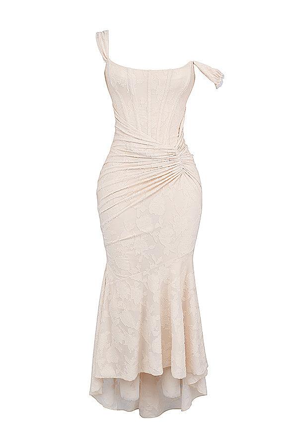 Getextureerde Maxi Jurk – Wit, Zwart of Roze