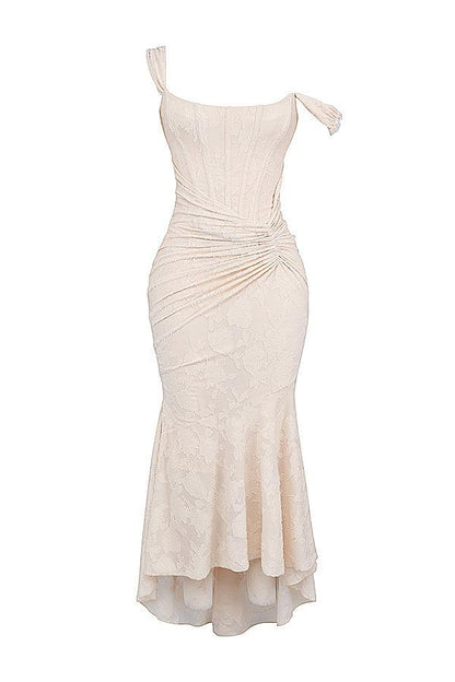Getextureerde Maxi Jurk – Wit, Zwart of Roze