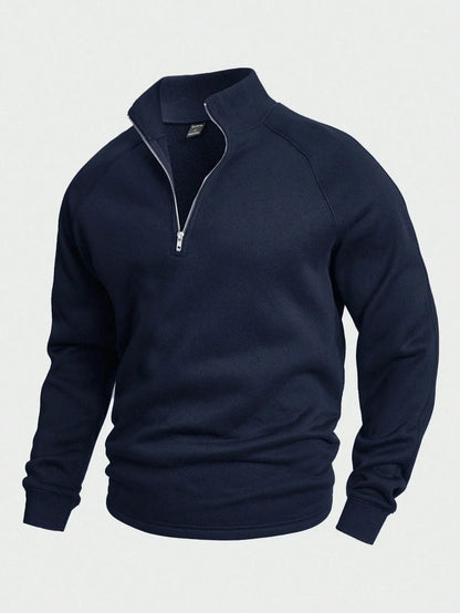 Heren Zip-up met Halve Rits – Vier Kleuren