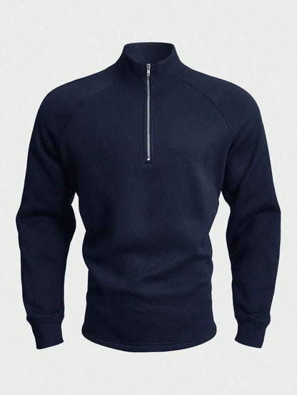Heren Zip-up met Halve Rits – Vier Kleuren