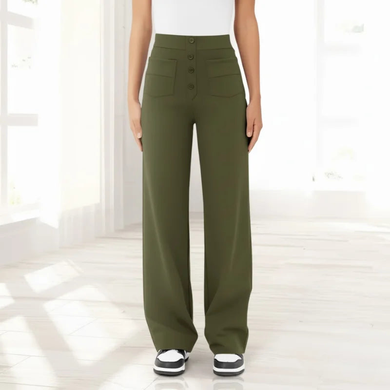 Dames Broek met Hoge Taille – Acht Kleuren