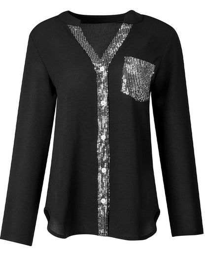 Casual Dames Top met Pailletten