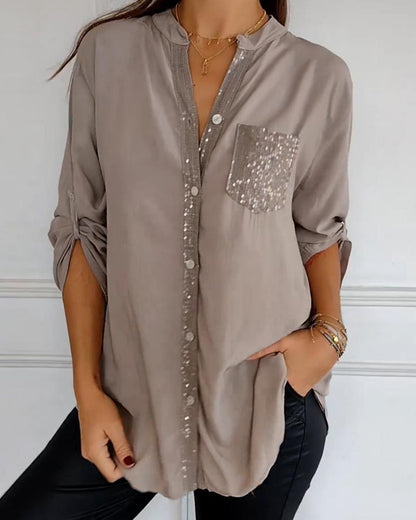 Casual Dames Top met Pailletten