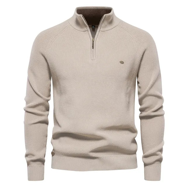 Gebreide Heren Zip-up Trui – Vijf Kleuren