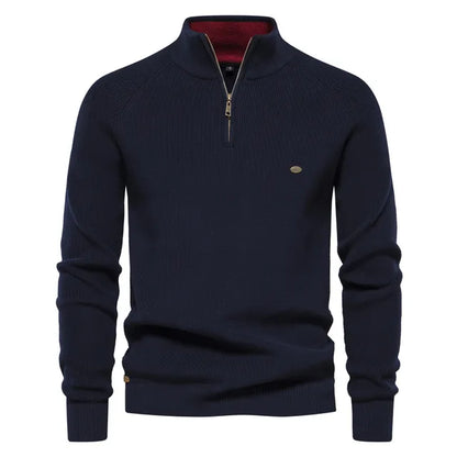 Gebreide Heren Zip-up Trui – Vijf Kleuren