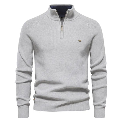 Gebreide Heren Zip-up Trui – Vijf Kleuren