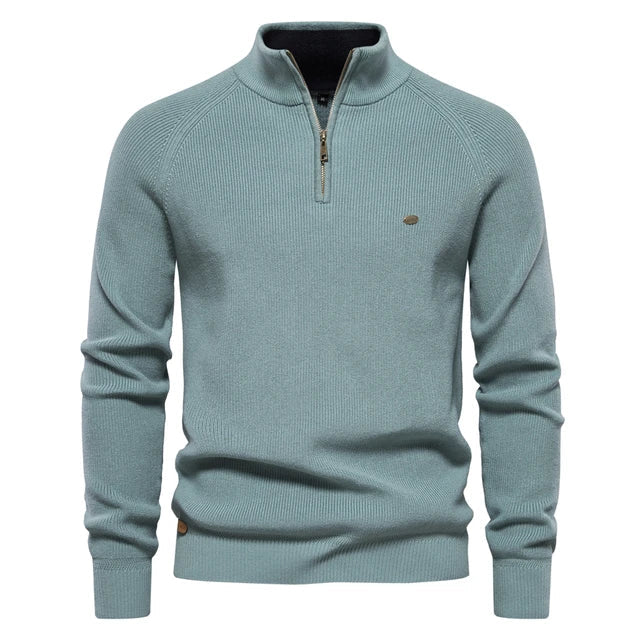 Gebreide Heren Zip-up Trui – Vijf Kleuren