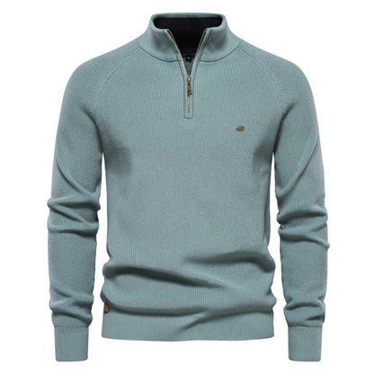 Gebreide Heren Zip-up Trui – Vijf Kleuren