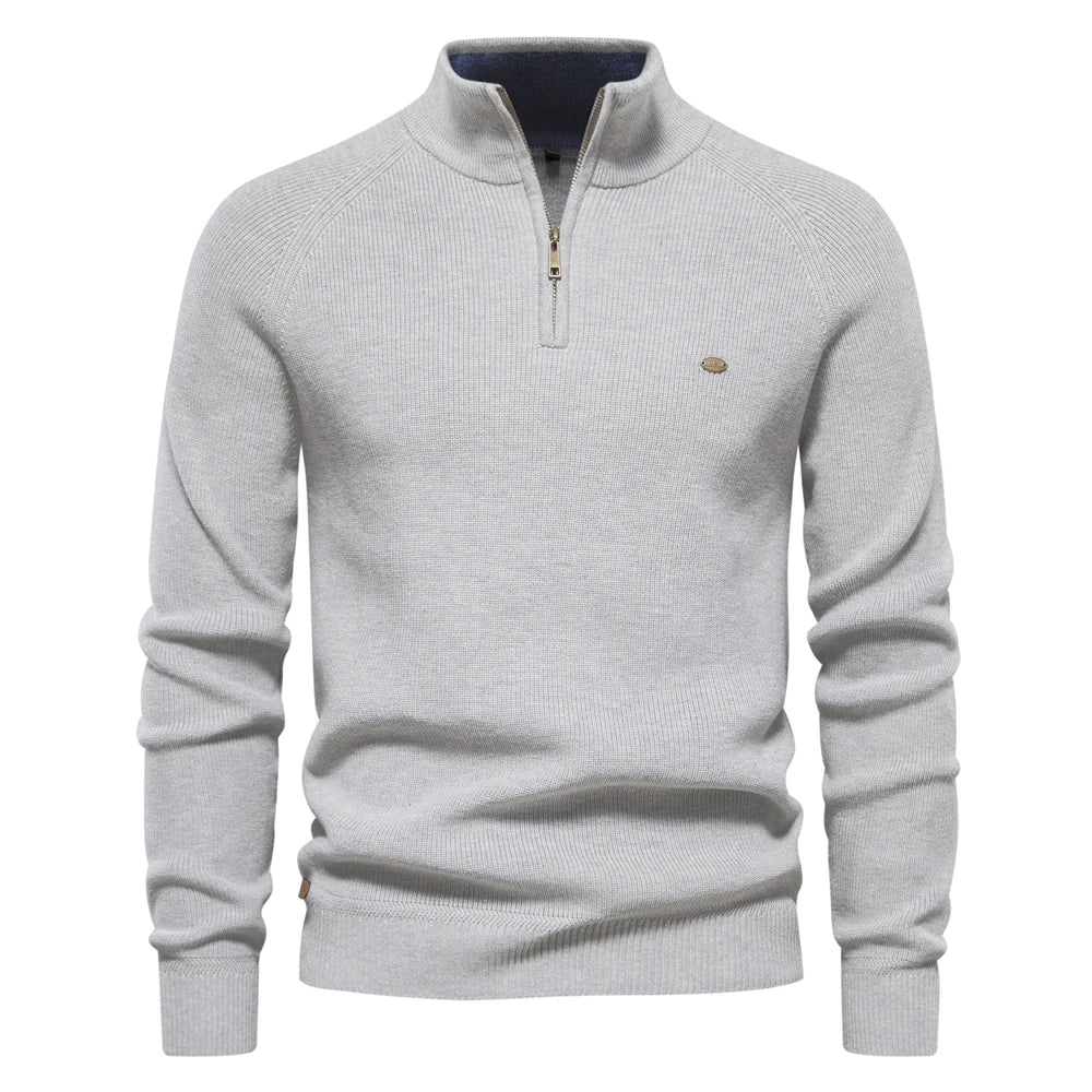 Gebreide Heren Zip-up Trui – Vijf Kleuren
