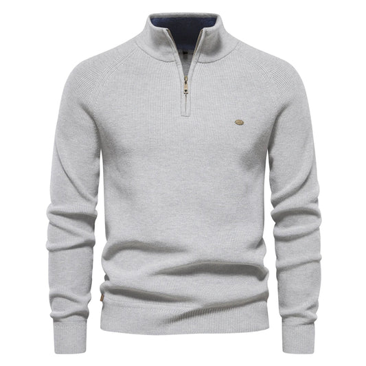 Gebreide Heren Zip-up Trui – Vijf Kleuren