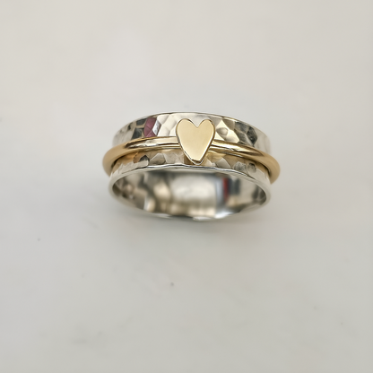 Ring met Hartje – Roségoud, Goud of Zilver