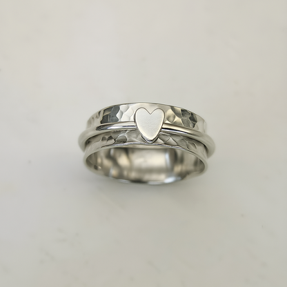 Ring met Hartje – Roségoud, Goud of Zilver