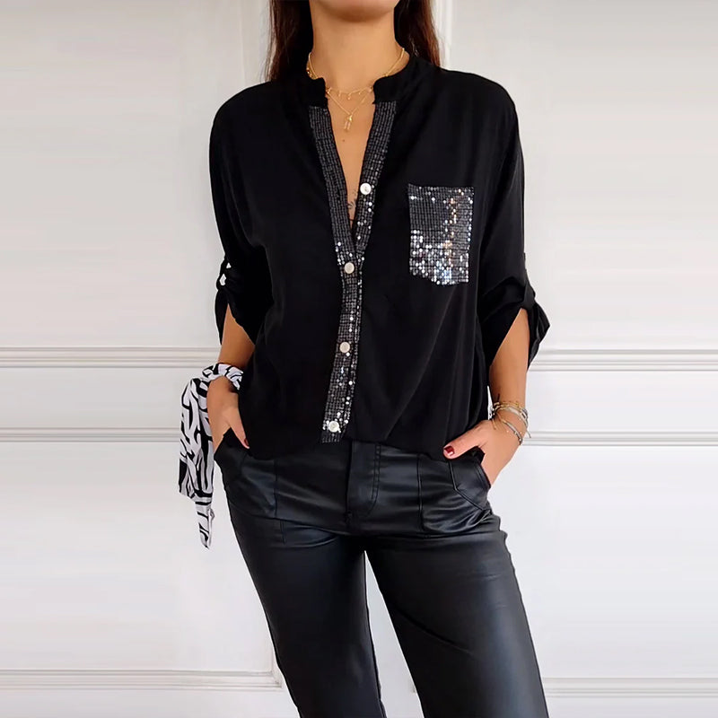 Casual Dames Top met Pailletten