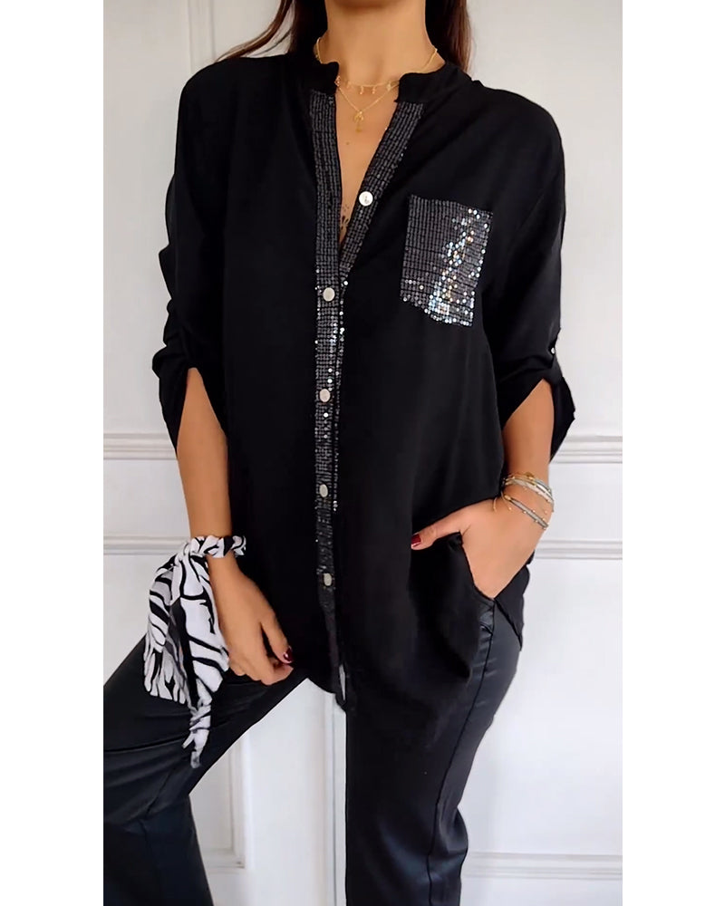 Casual Dames Top met Pailletten