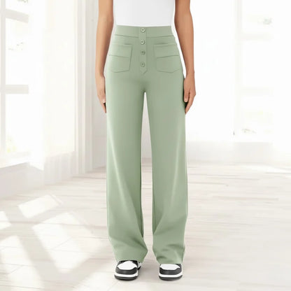 Dames Broek met Hoge Taille – Acht Kleuren