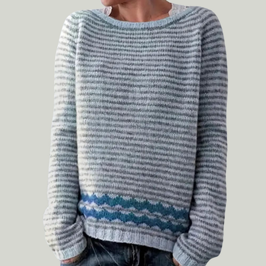 Comfortabele Dames Trui – Lichtblauw of Beige