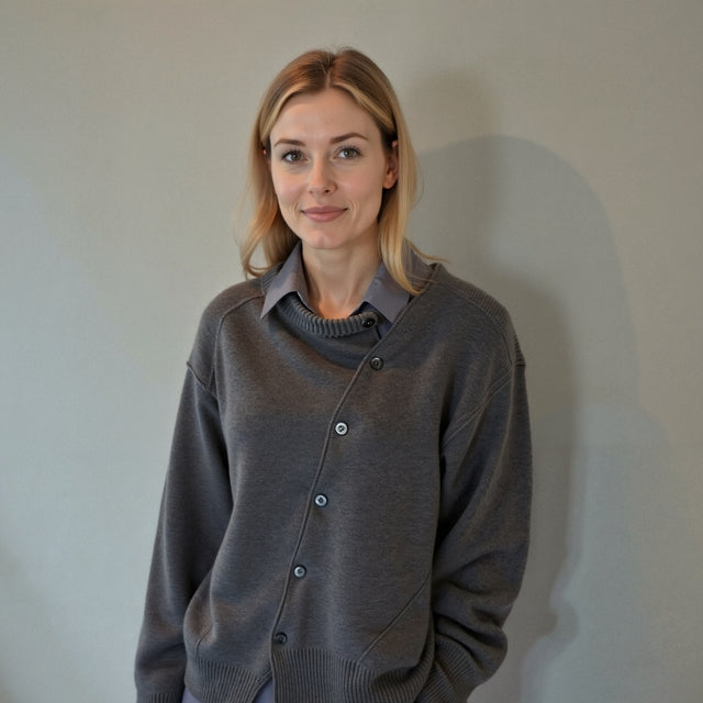 Dames Gilet met Asymmetrische Knopensluiting