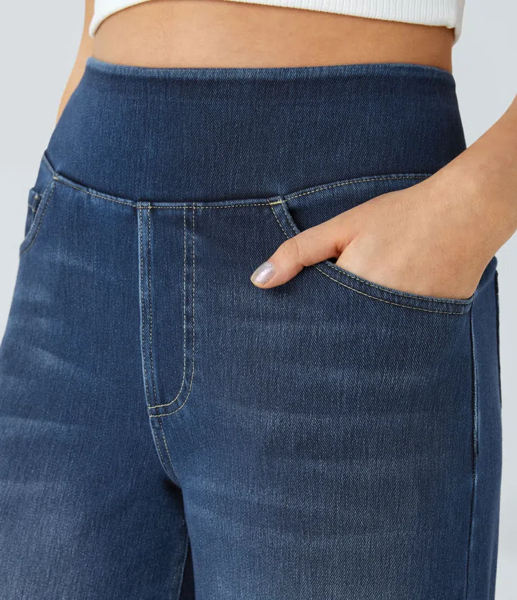 Dames Jeans met Hoge Taille – Vijf Denimtinten