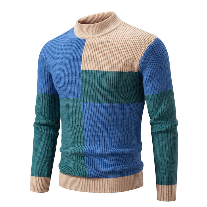 Heren Colorblock Sweater in Meerdere Kleurcombinaties
