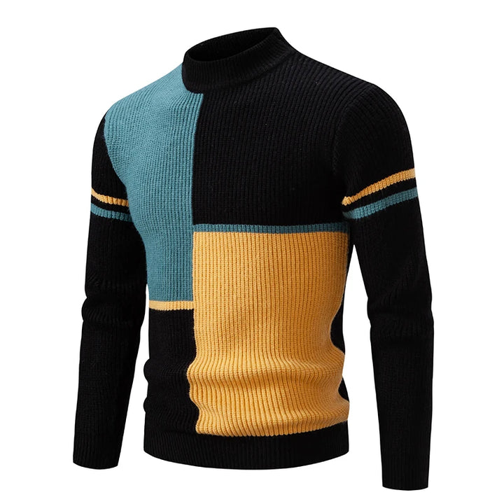 Heren Colorblock Sweater in Meerdere Kleurcombinaties