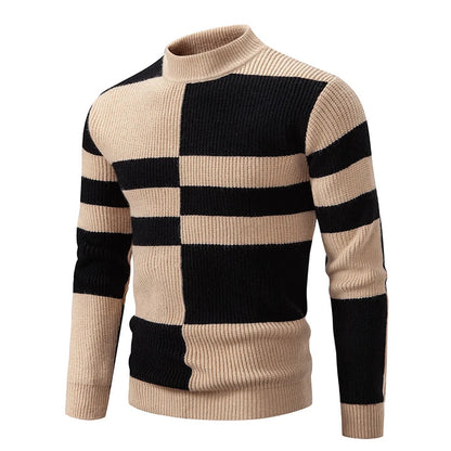 Heren Colorblock Sweater in Meerdere Kleurcombinaties