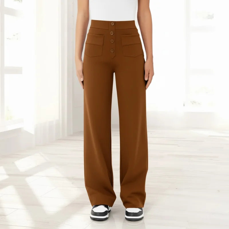 Dames Broek met Hoge Taille – Acht Kleuren