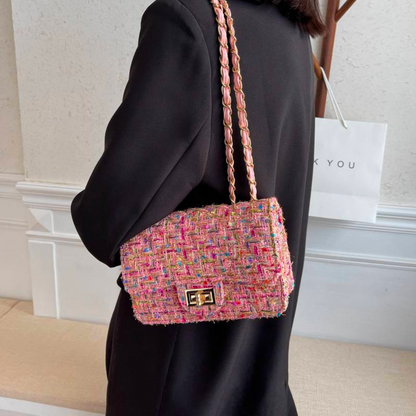 Elegante Dames Schoudertas – Roze, Zwart of Wit