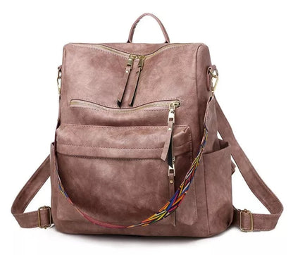 Dames Rugzak – Bruin, Zwart, Grijs of Roze