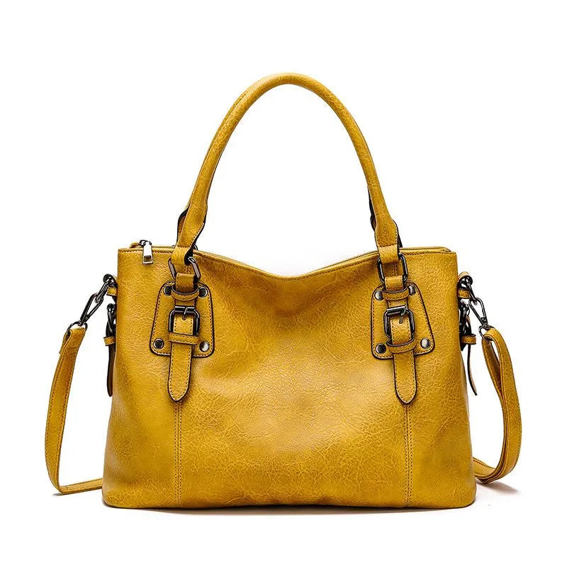 Elegante Schoudertas – Bruin, Zwart of Geel