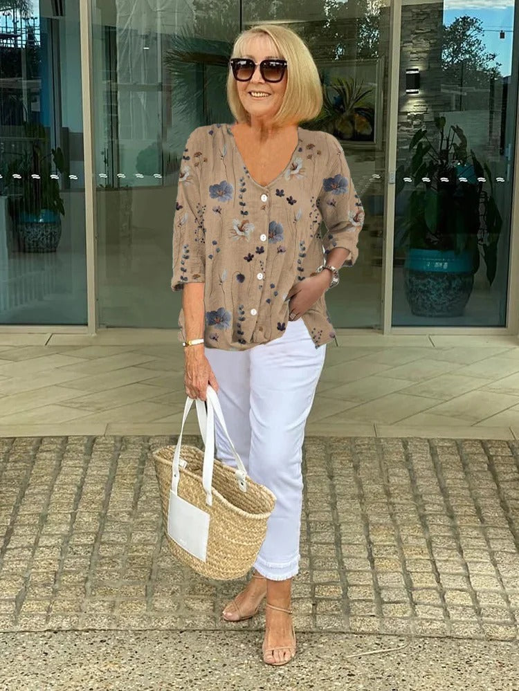 Damesblouse met Driekwart Mouw