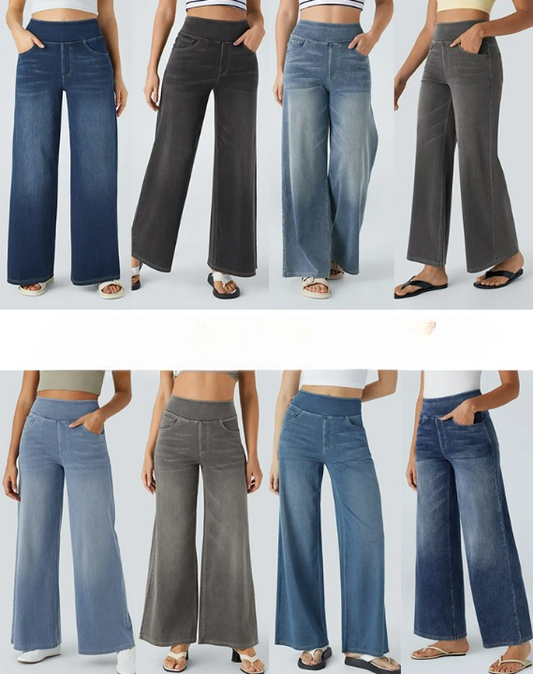 Dames Jeans met Hoge Taille – Vijf Denimtinten