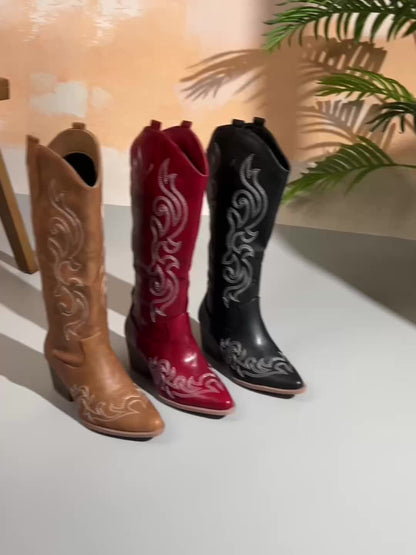 Dames Boots – Bruin, Wit, Rood of Zwart