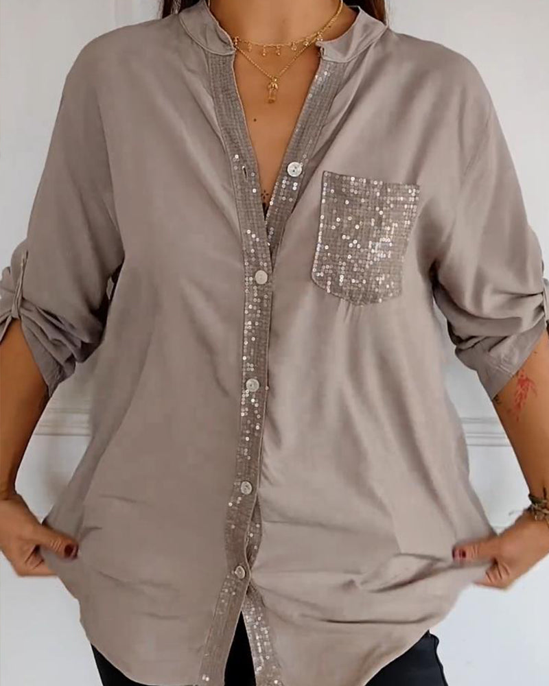Casual Dames Top met Pailletten