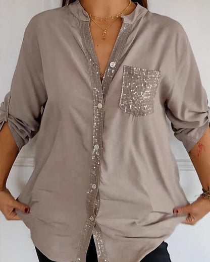 Casual Dames Top met Pailletten
