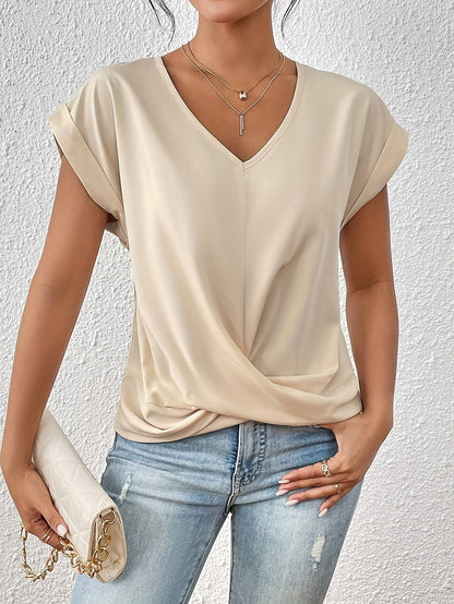 Dames T-shirt met Sweetheart Halslijn – Acht Kleuren