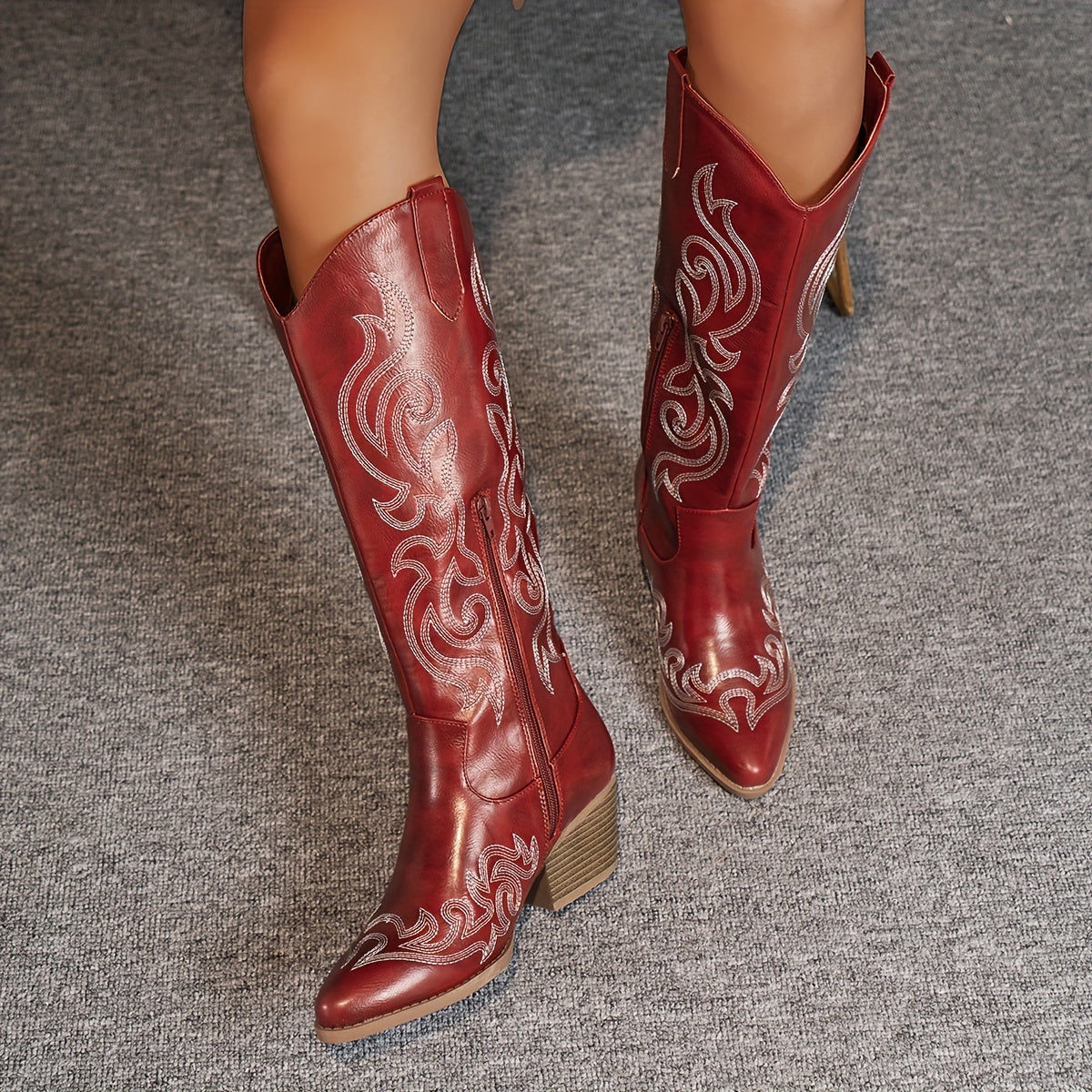 Dames Boots – Bruin, Wit, Rood of Zwart