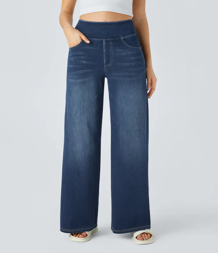 Dames Jeans met Hoge Taille – Vijf Denimtinten