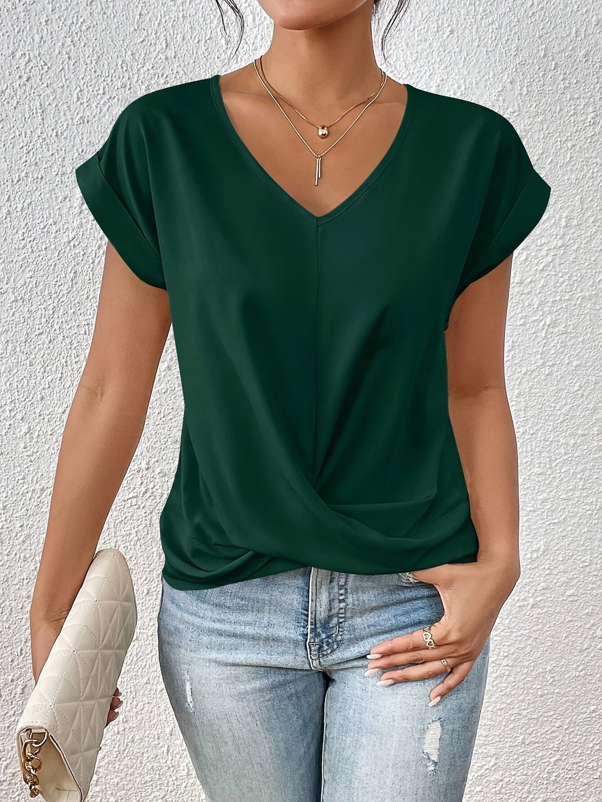 Dames T-shirt met Sweetheart Halslijn – Acht Kleuren